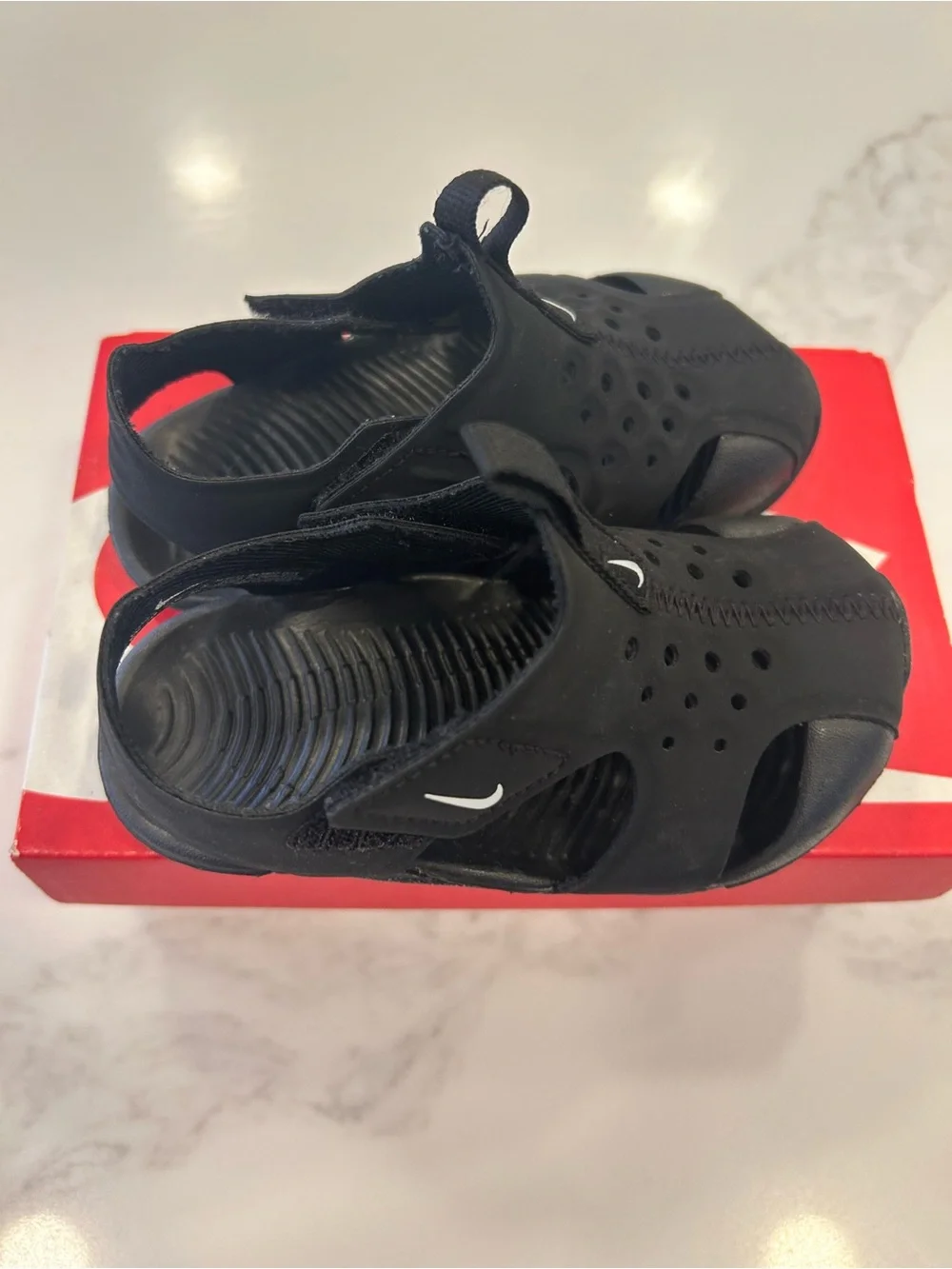 Nike Sunray Protect 2 Toddler Sandals - Black & White